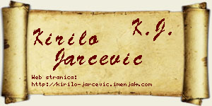 Kirilo Jarčević vizit kartica